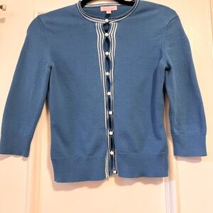 Lilly Pulitzer Royal Blue Cardigan with white trim XS